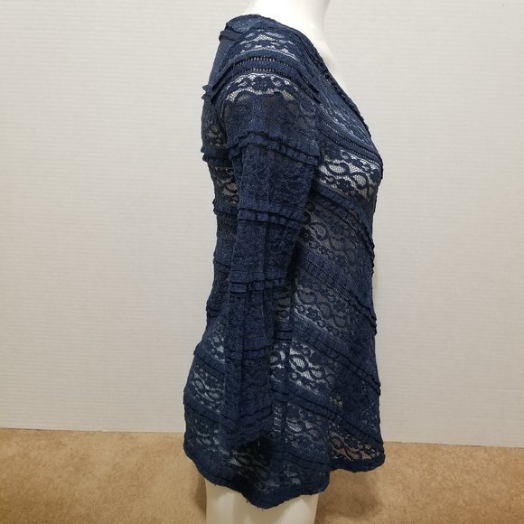 Lilka top Small Colette unlined floral lace boho stretch Anthropologie - Picture 4 of 10